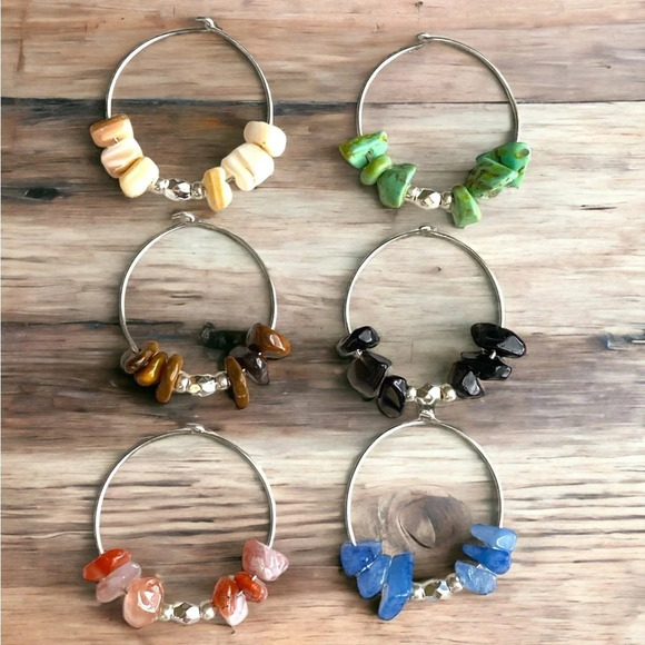 Crystal Wine Glass Charms (set of 6) - Picture 1 of 7